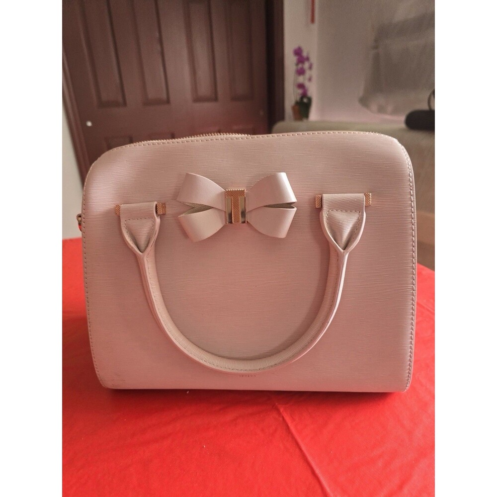 Ted Baker Small Bowsiia Leather Bowler Bag Women's Pink